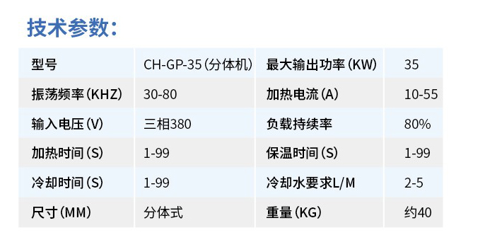 CH-GP-35(分體機)參數